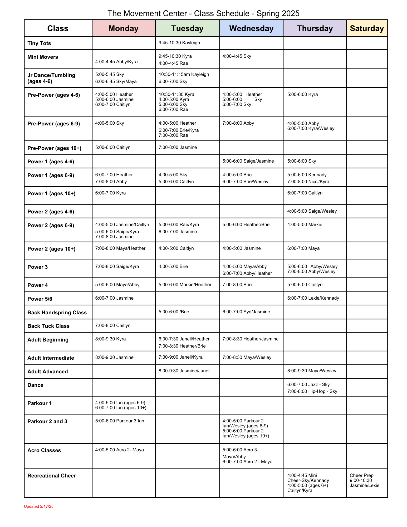 Class Schedule 1-15 (3)